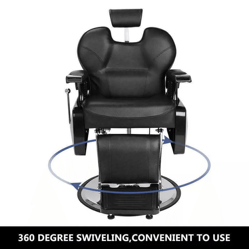 Deluxe Barber Shop Hydraulic Recline Salon Chair Beauty Spa Shampoo Hair Styling Chair For Professi 8
