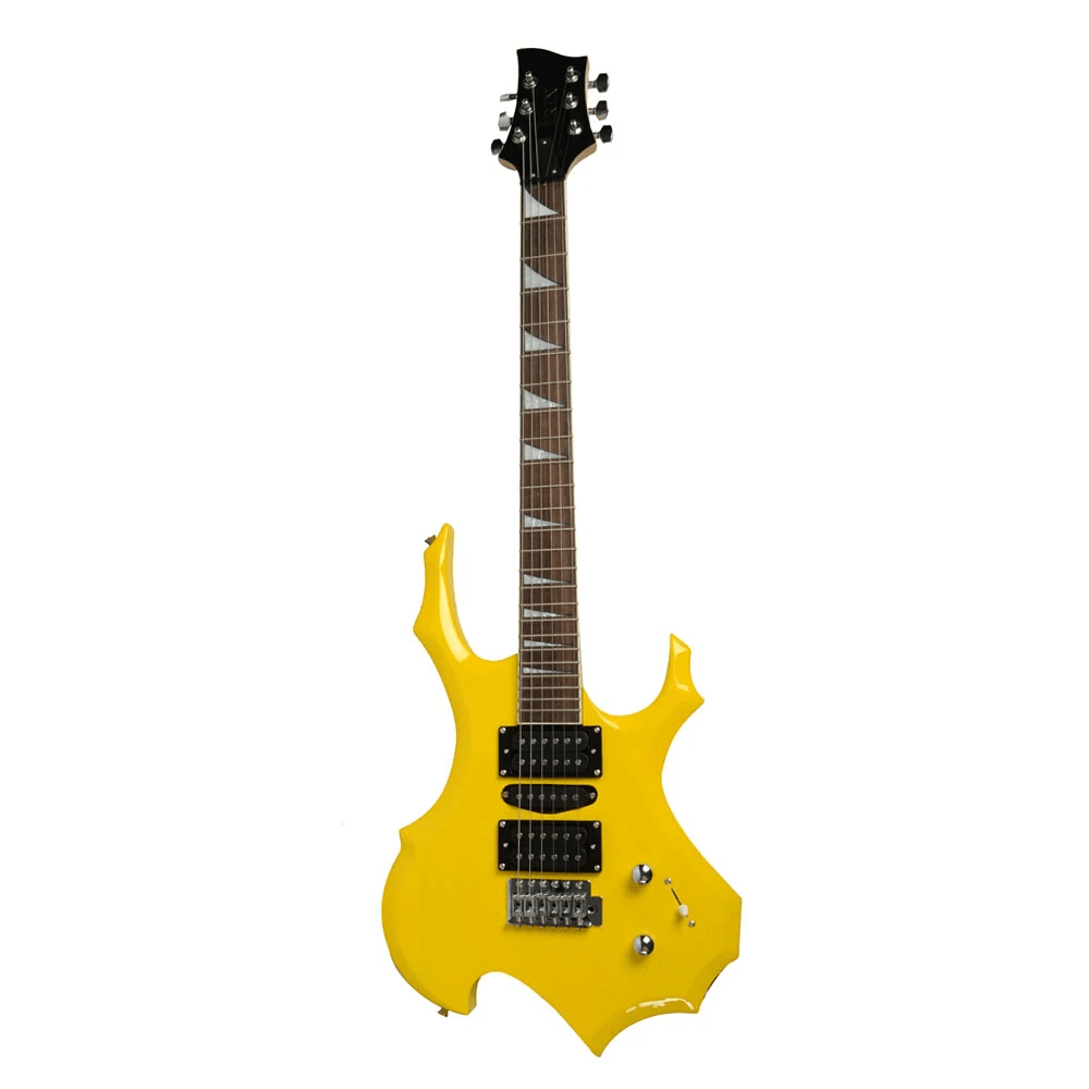 Flame Style Beginner Electric Guitar Bundle Vibrant Colors With Bag Strap Cable  Picks 6