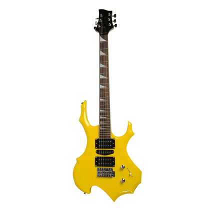 Flame Style Beginner Electric Guitar Bundle Vibrant Colors With Bag Strap Cable  Picks 6