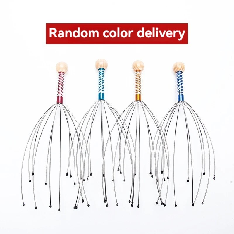 Octopus Head Massager  Stainless Steel Scalp Scratcher For Stress  Itch Relief 4