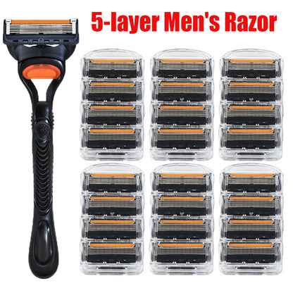 Razor Fusion Pro Power Shaving Shaver, 5-Layer Blades Beard Trimmer for Men with Replacement Refills
