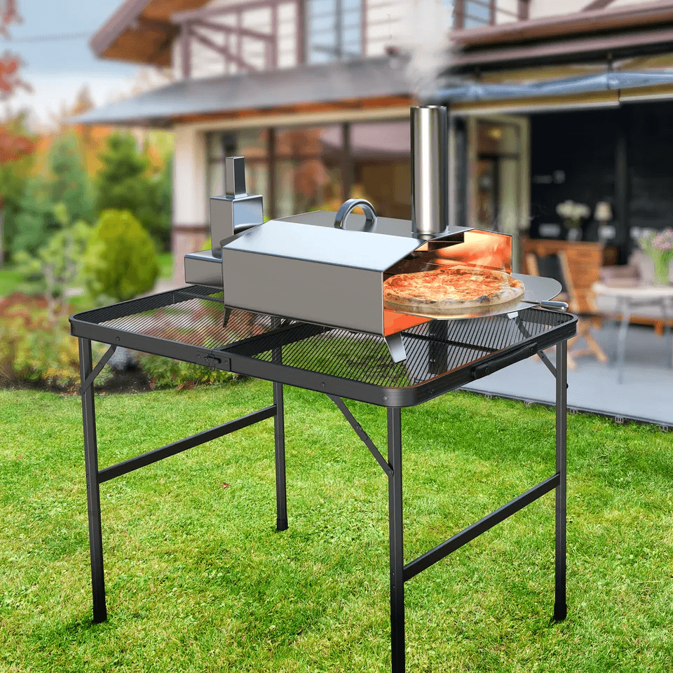 Camping Table Folding Grill Table With Mesh Desktop Portable Aluminum Picnic Table For BBQ Outdoor  1