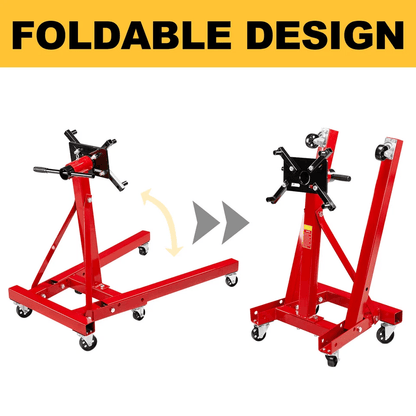 Heavy Duty Engine Motor Stand Hoist Folding Auto Shop Jack For Car Truck Garage  Engine Rebuilding 4