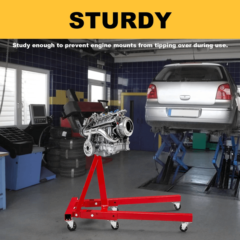 Heavy Duty Engine Motor Stand Hoist Folding Auto Shop Jack For Car Truck Garage  Engine Rebuilding 2