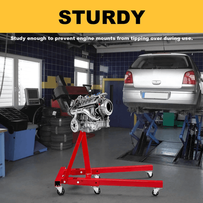 Heavy Duty Engine Motor Stand Hoist Folding Auto Shop Jack For Car Truck Garage  Engine Rebuilding 2