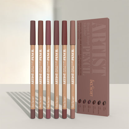 Face Secret Artist Shape Pencil Set Sculpted Lip Liner & Precise Weightless Liner for Super Soft Smooth Texture