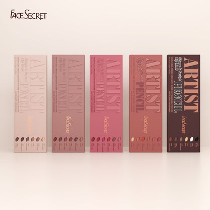 Face Secret Artist Shape Pencil Set Sculpted Lip Liner & Precise Weightless Liner for Super Soft Smooth Texture