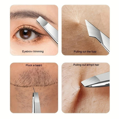 4 pcs for Effortless Eyebrow Hair Removal Professional Tweezers Set