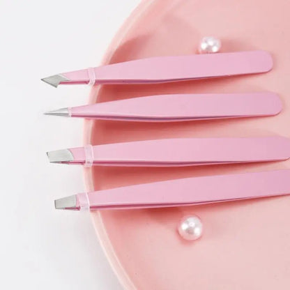 4 pcs for Effortless Eyebrow Hair Removal Professional Tweezers Set