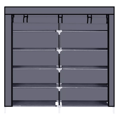 6 Tier Shoe Rack Storage Organizer For Portable Double Row Shoe Shelf With Cover For Closet Entrywa 3