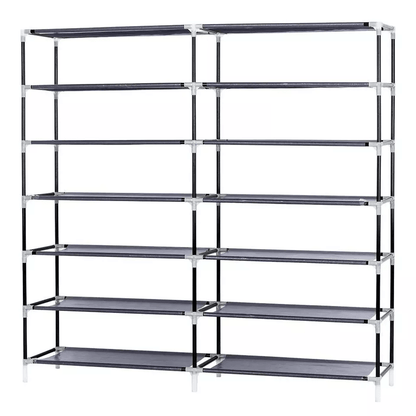 6 Tier Shoe Rack Storage Organizer For Portable Double Row Shoe Shelf With Cover For Closet Entrywa 1