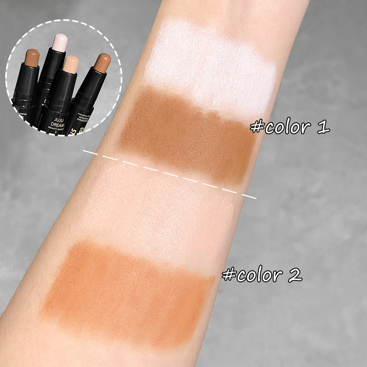Dual Ended Contour Stick Highlighter  Bronzer For 3D Facial Sculpting Nose ShadowCheekbone Definiti 5