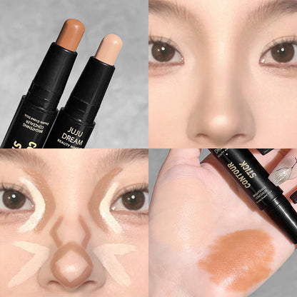 Dual Ended Contour Stick Highlighter  Bronzer For 3D Facial Sculpting Nose ShadowCheekbone Definiti 6