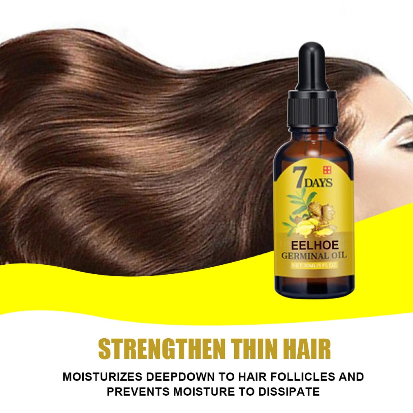 Ginger Hair Care Essence, Liquid Prevent Hair Loss, Nourish Hair Follicles & Strengthen Roots for Healthier Hair