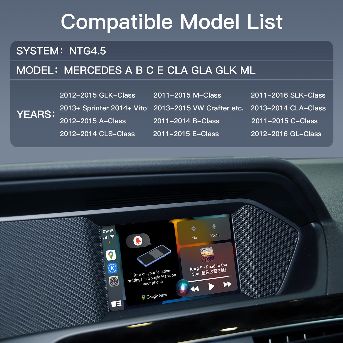 Wireless CarPlay For Mercedes Benz ABCECLA  Android Auto Navigation  Screen Mirroring 3