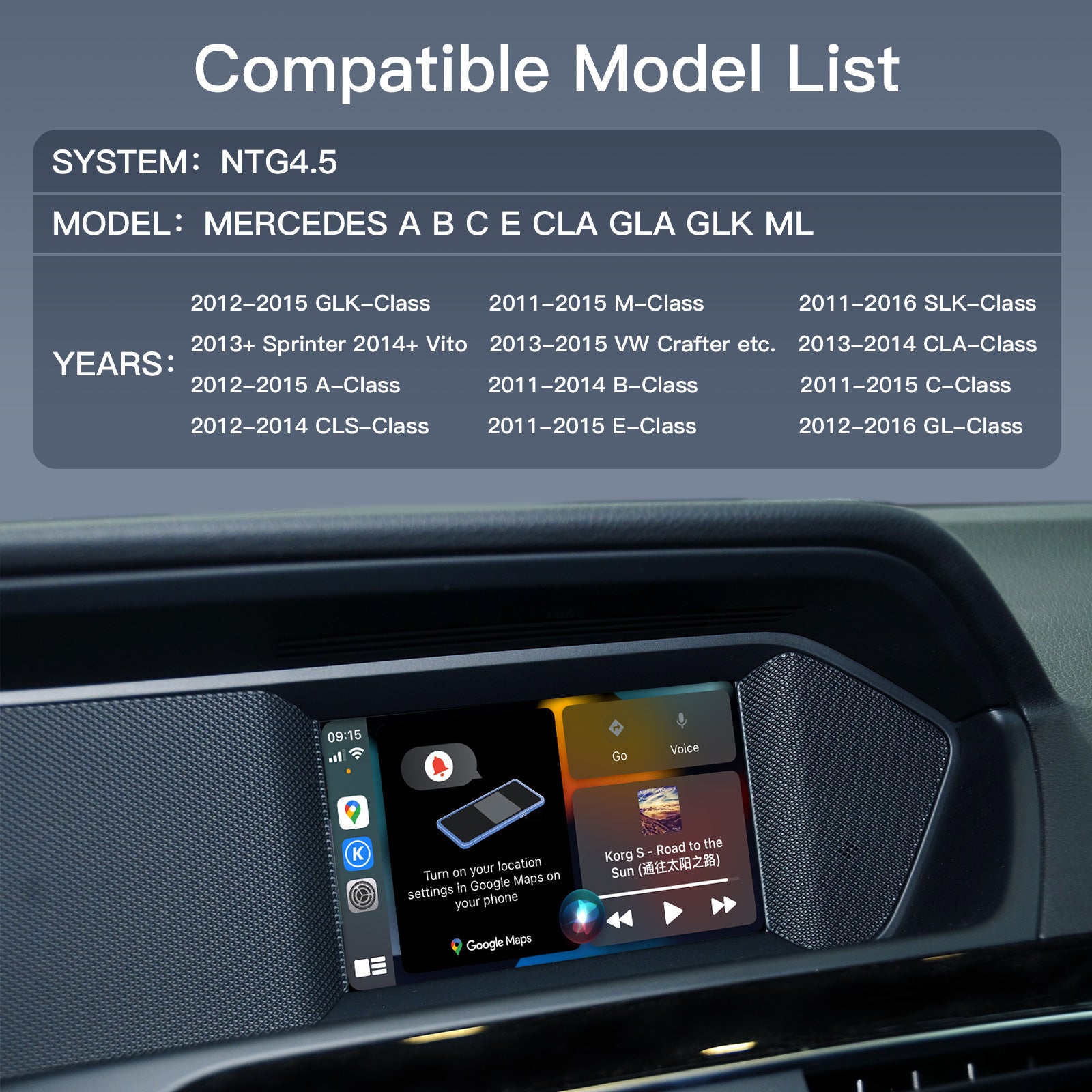 Wireless CarPlay For Mercedes Benz ABCECLA  Android Auto Navigation  Screen Mirroring 3