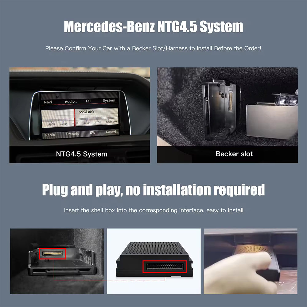 Wireless CarPlay For Mercedes Benz ABCECLA  Android Auto Navigation  Screen Mirroring 4