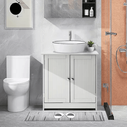 Modern Bathroom Vanity Cabinet with Single Wood Vessel Sink