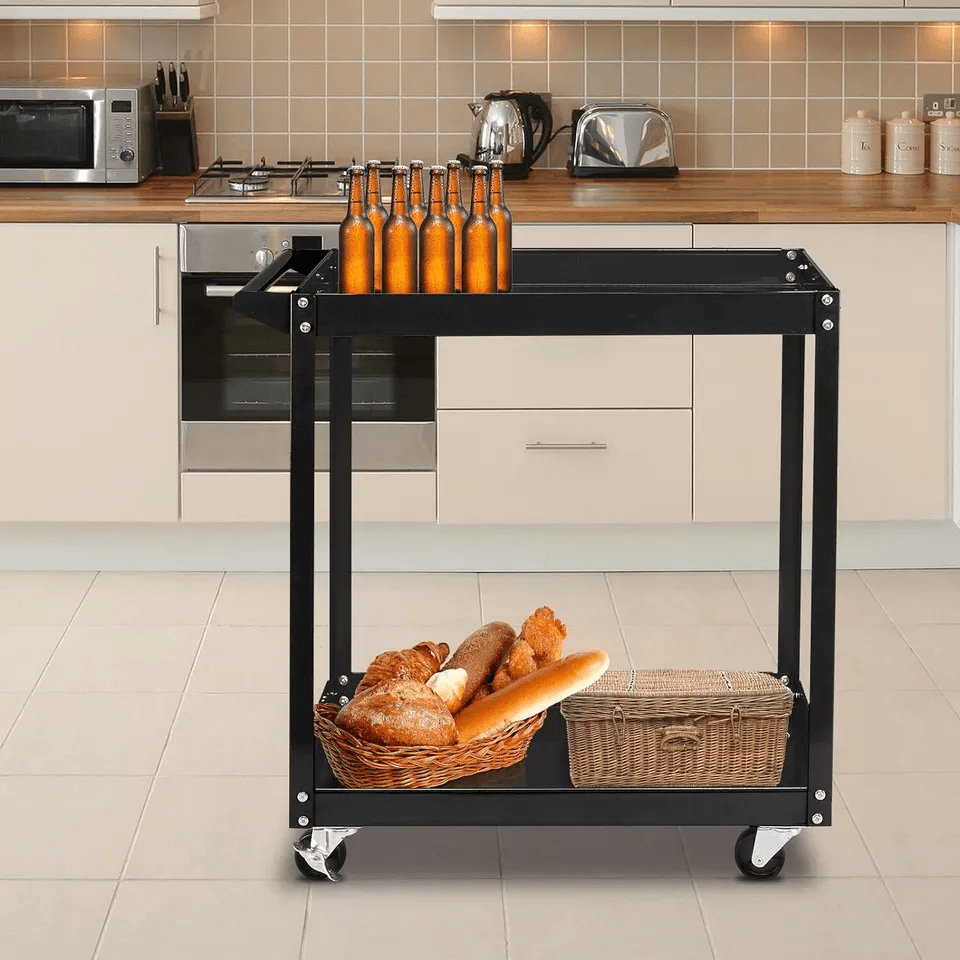 Heavy Duty 2 Tier Rolling Tool Cart Steel Utility Storage For Garage  Mechanics 1