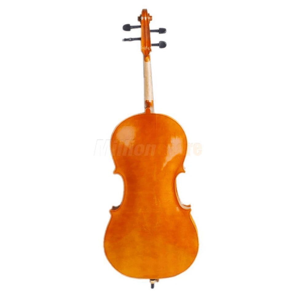 Full Size Natural Cello With Case Bow Rosin  Bridge Ideal For Beginners  Professionals 4