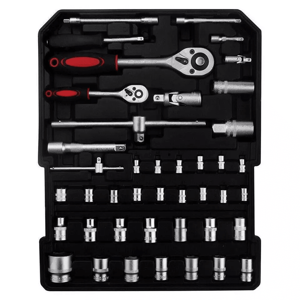 799 PCS Mechanics Tool Set With Wrenches Sockets  Trolley Case Complete Home Auto Repair Kit 3