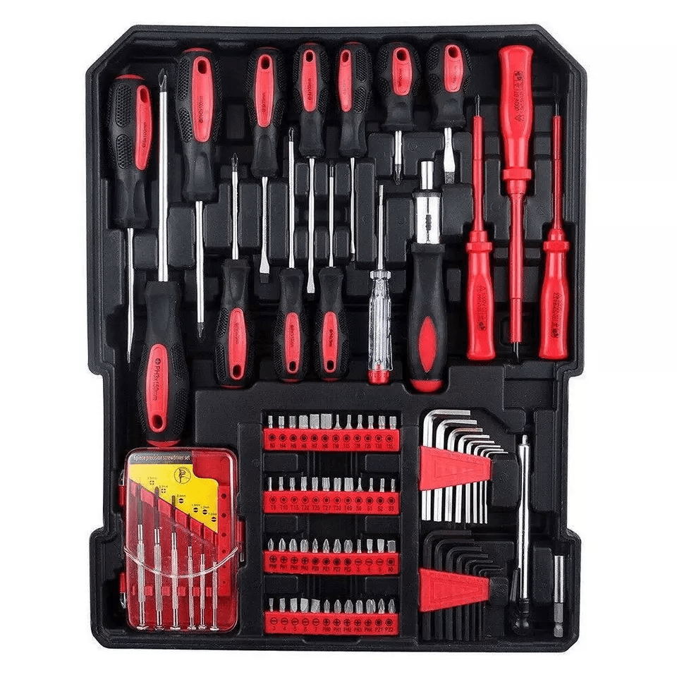799 PCS Mechanics Tool Set With Wrenches Sockets  Trolley Case Complete Home Auto Repair Kit 1