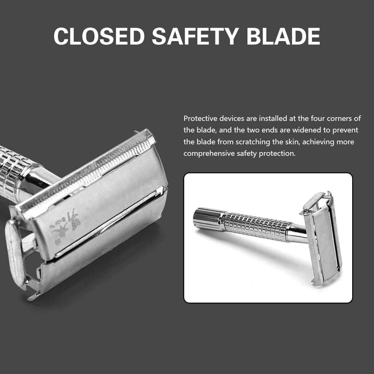 Unisex Safety Razor SetHeavy Weighted Double Edge Razor With Deluxe Case Ideal For Wet ShavingTrave 1