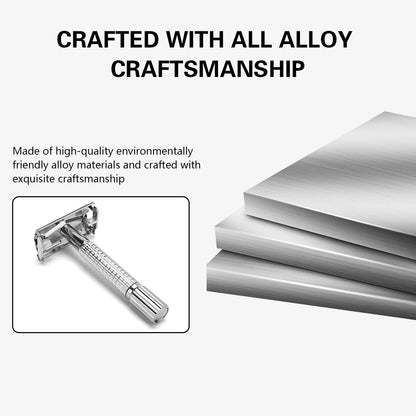 Unisex Safety Razor SetHeavy Weighted Double Edge Razor With Deluxe Case Ideal For Wet ShavingTrave 4