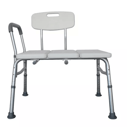 Heavy Duty Medical Transfer Bench, Adjustable Height Shower Chair for Bathtub Safety