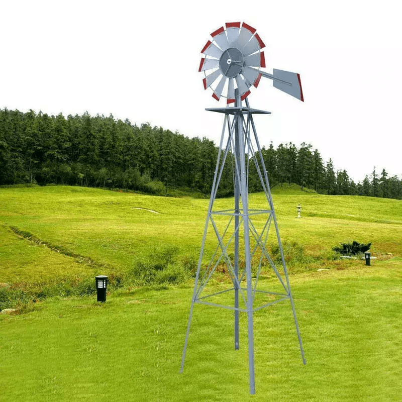 Metal Garden Windmill, Ornamental Weather Vane, Weather Resistant Outdoor Decor