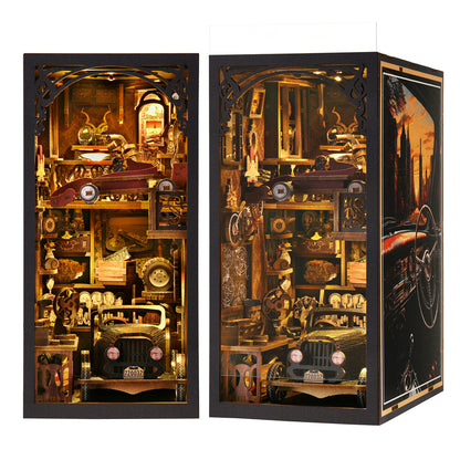 Classic Car F1 Book Nook Kit DIY Wooden Puzzle Bookshelf Insert for Home Decoration  Gifts