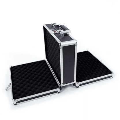 Double Sided Aluminum Pistol Gun Case  Secure Handgun Carry Storage Box With Foam Inserts  Combinat 9