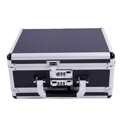 Double Sided Aluminum Pistol Gun Case  Secure Handgun Carry Storage Box With Foam Inserts  Combinat 1