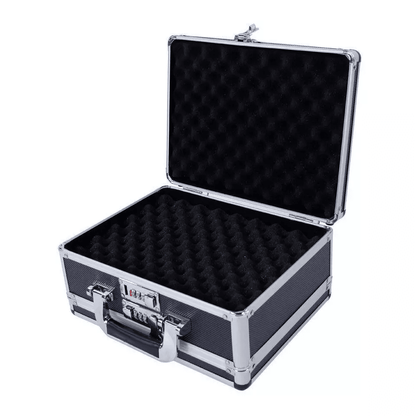 Double Sided Aluminum Pistol Gun Case  Secure Handgun Carry Storage Box With Foam Inserts  Combinat 2