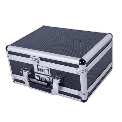 Double Sided Aluminum Pistol Gun Case  Secure Handgun Carry Storage Box With Foam Inserts  Combinat 3