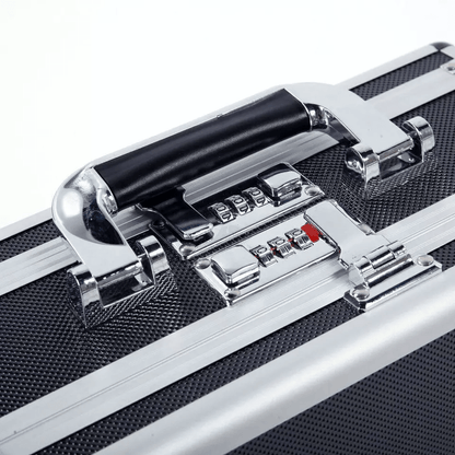 Double Sided Aluminum Pistol Gun Case  Secure Handgun Carry Storage Box With Foam Inserts  Combinat 5
