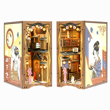 Sakura Model DIY Book Nook Wooden Bookshelf Insert Miniature House Kit  Ideal Birthday Gift