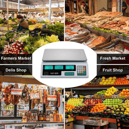 88LB 40KG Digital Price Computing Scale  Commercial Food Meat Produce Deli Weighing Dual LCD Displa 1