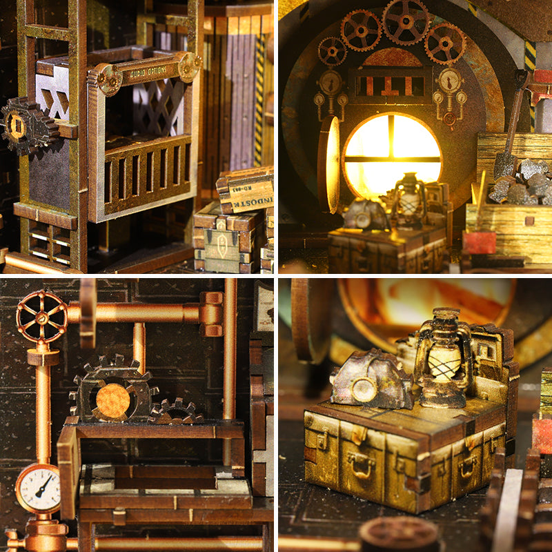 Dollhouse Book Nook Kit DIY Wooden Puzzle Bookshelf Insert Model  Perfect Xmas Gift for Kids