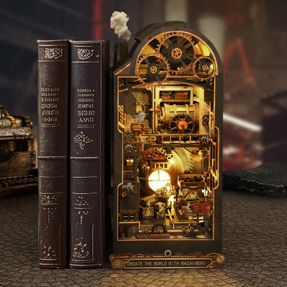 Dollhouse Book Nook Kit DIY Wooden Puzzle Bookshelf Insert Model  Perfect Xmas Gift for Kids