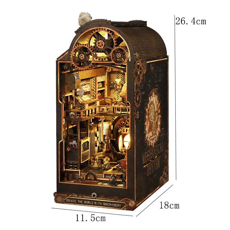 Dollhouse Book Nook Kit DIY Wooden Puzzle Bookshelf Insert Model  Perfect Xmas Gift for Kids