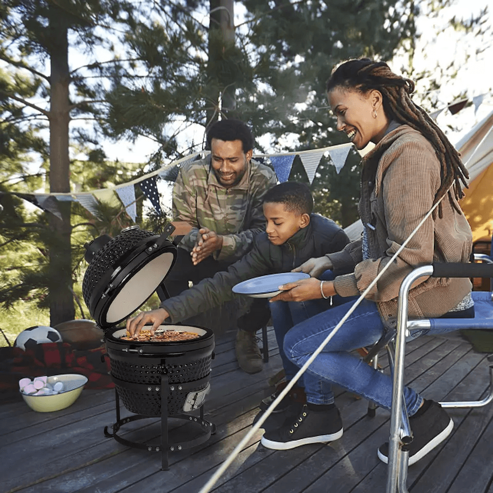 Outdoor BBQ Grill Charcoal Barbecue Pit Portable Smoker For Backyard Patio  Camping Meat Cooking 3
