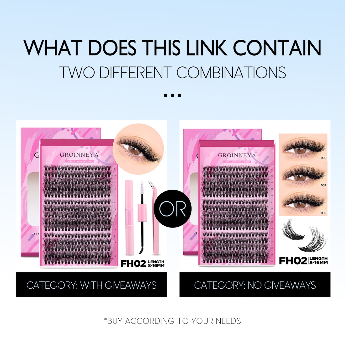 GROINNEYA DIY Lash Extension Kit Cluster Lashes With Bond  Seal For SalonQuality At Home 4