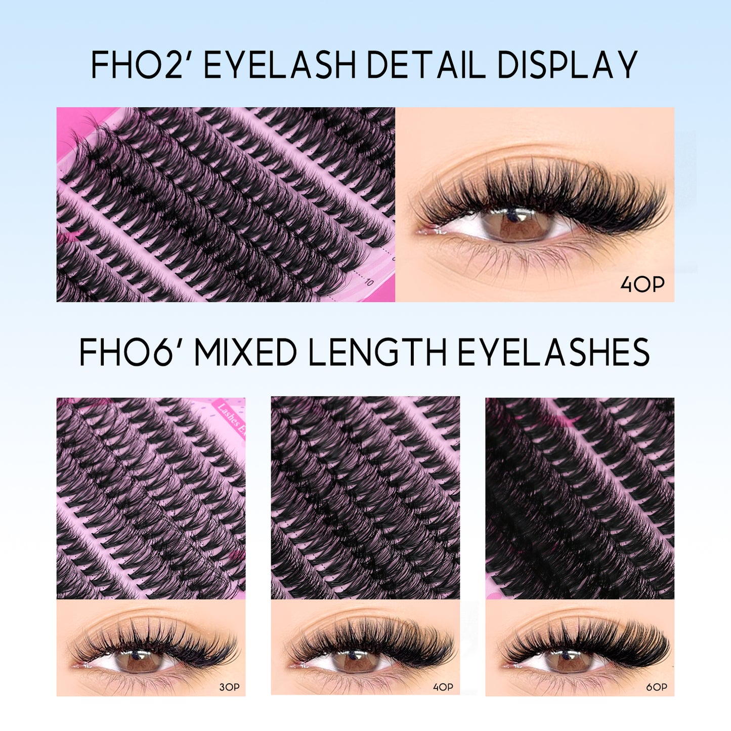 GROINNEYA DIY Lash Extension Kit Cluster Lashes With Bond  Seal For SalonQuality At Home 7