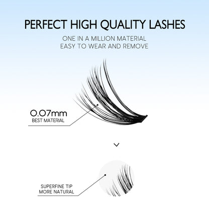 GROINNEYA DIY Lash Extension Kit Cluster Lashes With Bond  Seal For SalonQuality At Home 1