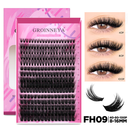 GROINNEYA DIY Lash Extension Kit Cluster Lashes With Bond  Seal For SalonQuality At Home 18