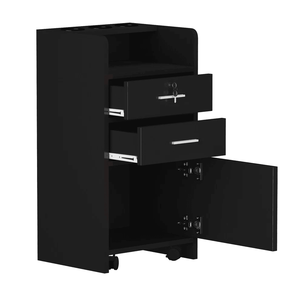 3Layer Rolling Salon Cabinet Trolley  Stylist Station Equipment For Spa  Beauty Professionals 5