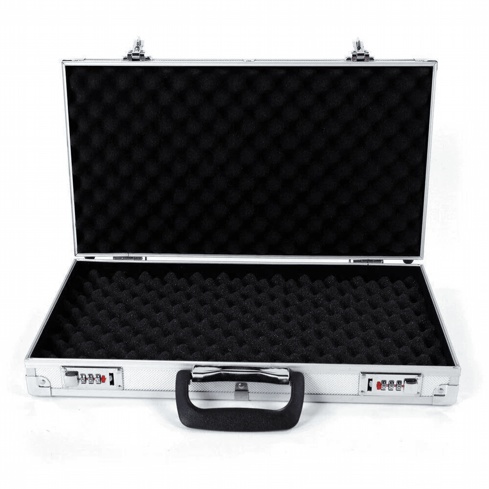 Aluminum Portable Handgun Safe Box Lockable Pistol Case With Foam Liner 1