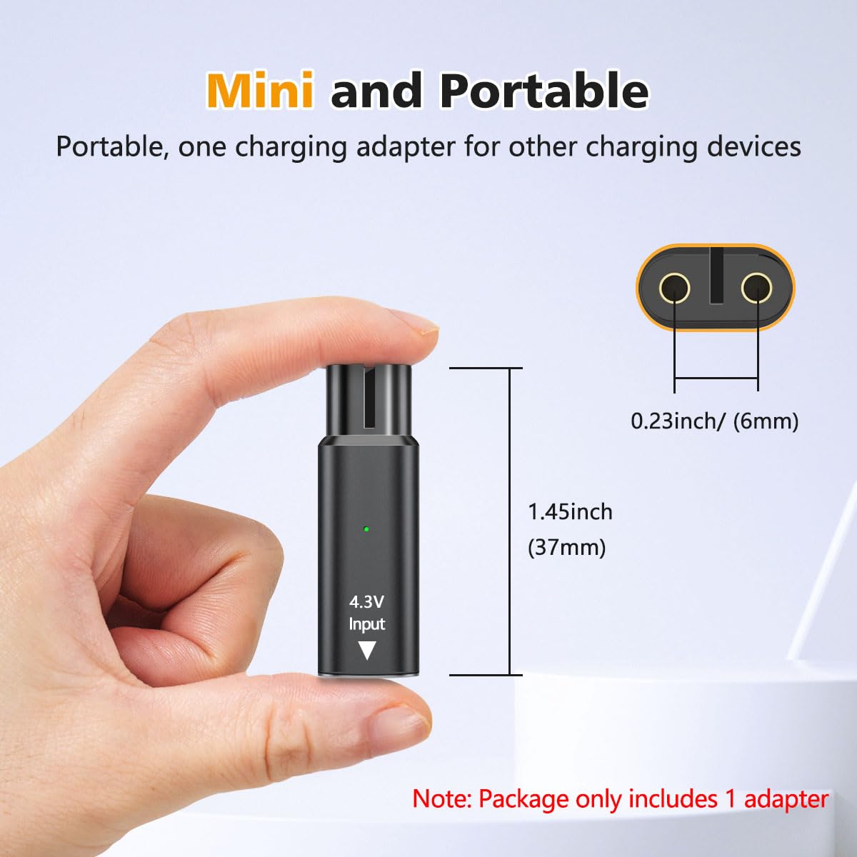 43V TypeC Shaver Adapter Charging Converter For Philips Norelco OneBlade QP2520 QP2515 QP2620 With  5