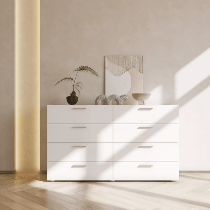 8 Drawer Dresser for Bedroom, Wooden Storage Cabinet Chest Organizer